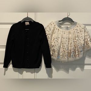 Crewcuts Button Up Cardigan, Cat & Jack Cami & Skirt (Size 6/6x)